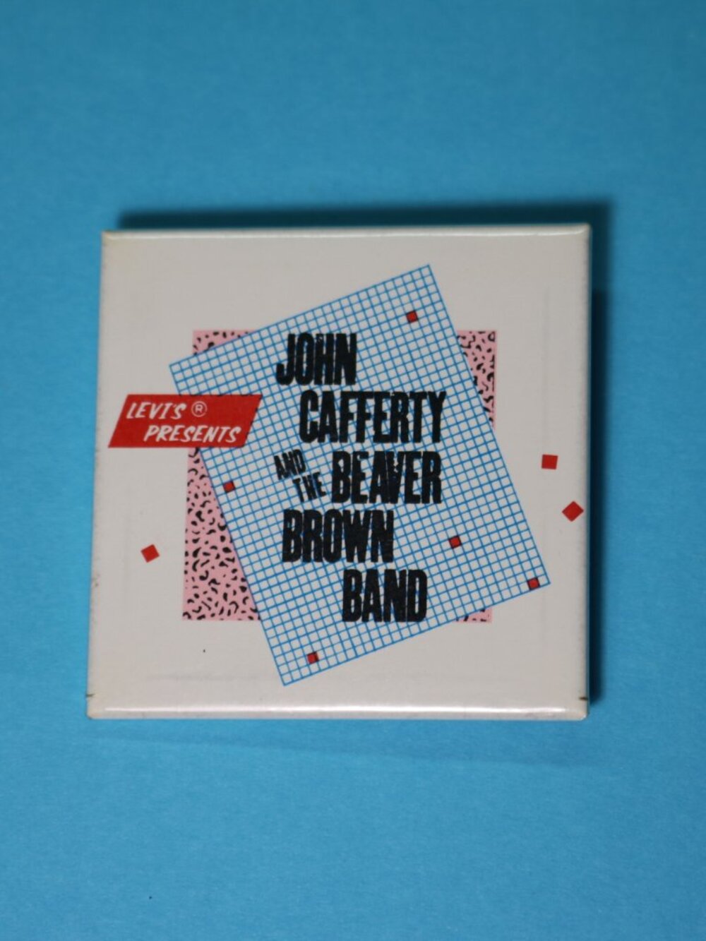 Concert Tour Pin John Cafferty & the Beaver Brown Band 1985 Levi's Presents 2"